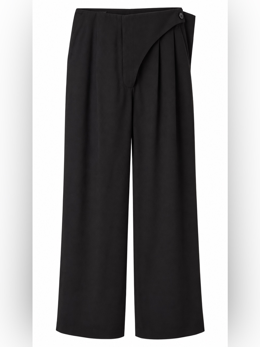 Black Wide-Leg Dress Pants